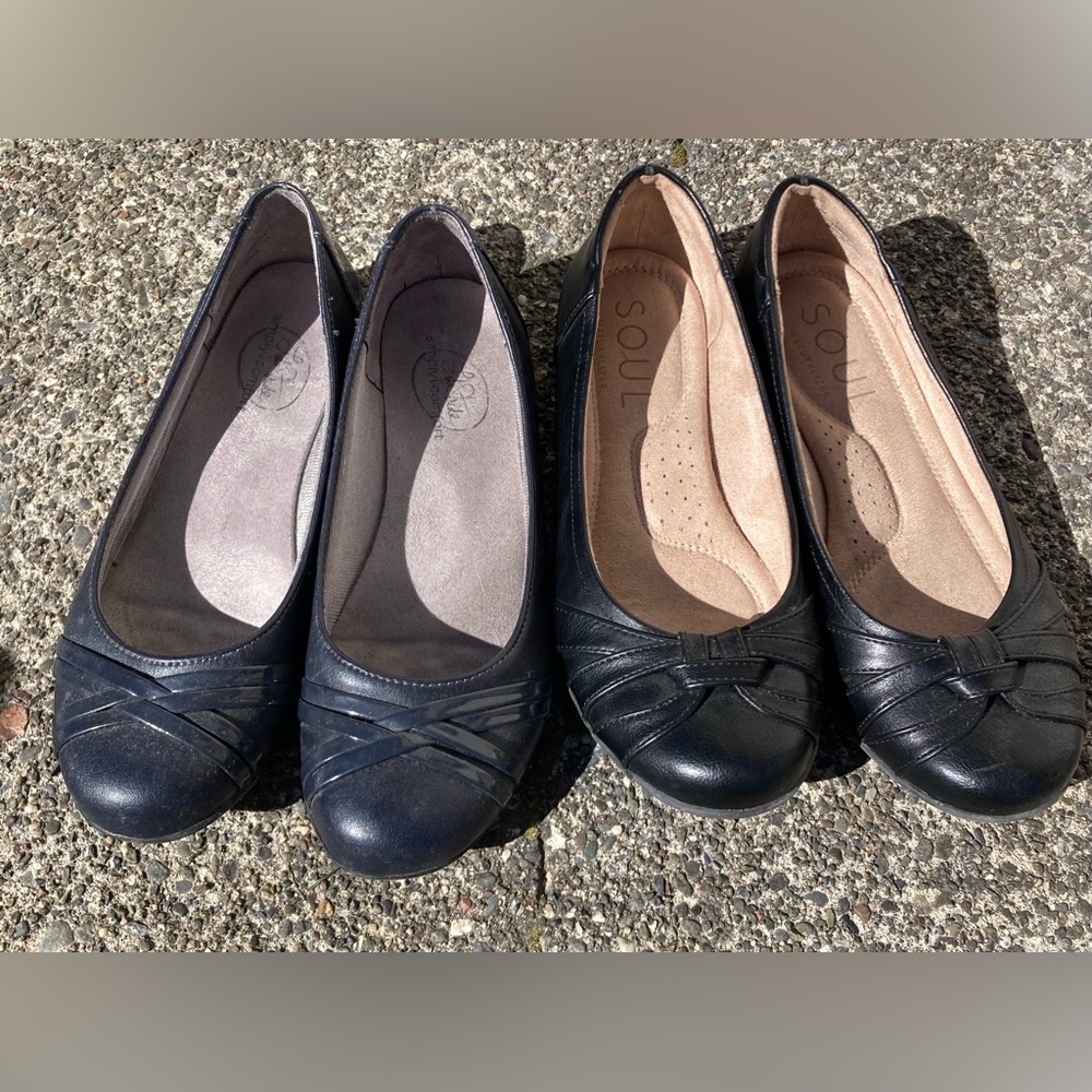 Women's Black& Navy Flats